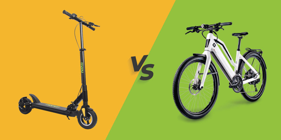 ¿Qué es más veloz: una bicicleta o un scooter eléctrico?
